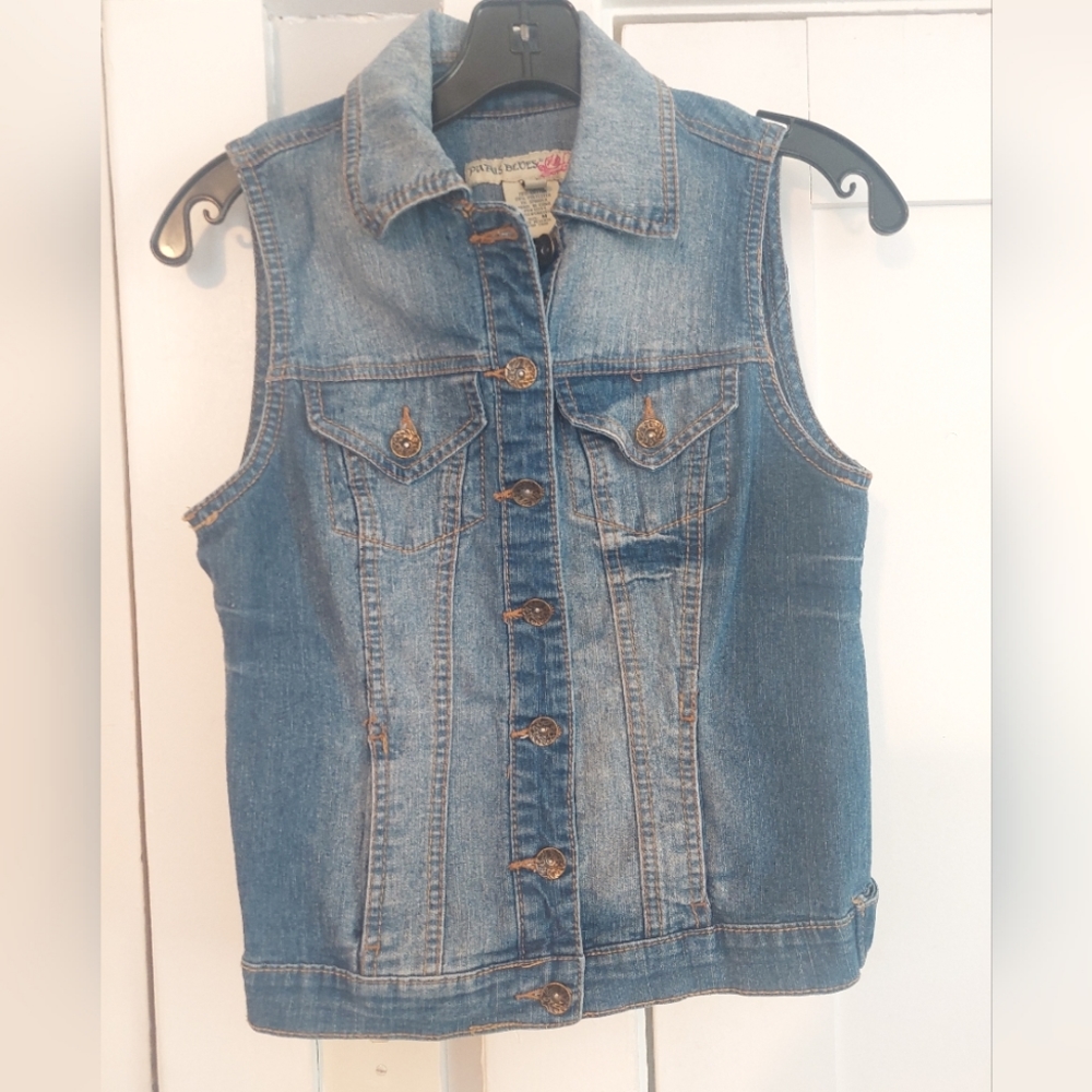 Vintage Paris Blue Denim Jean Vest